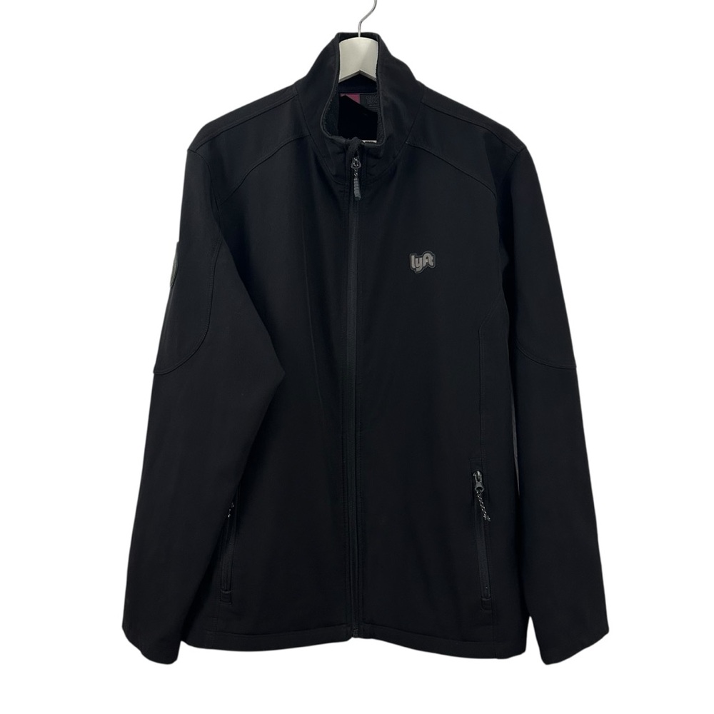 Lyft 1K Rides Men's Softshell Jacket Fleece Lined Black Size L